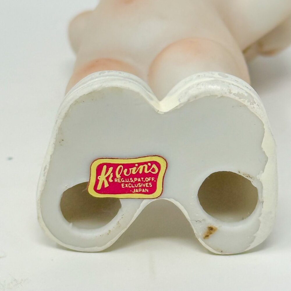 Lot of 4 Vintage Bisque Porcelain Kewpie Dolls Curio Cabinet-Ready Heirloom - Picture 12 of 15